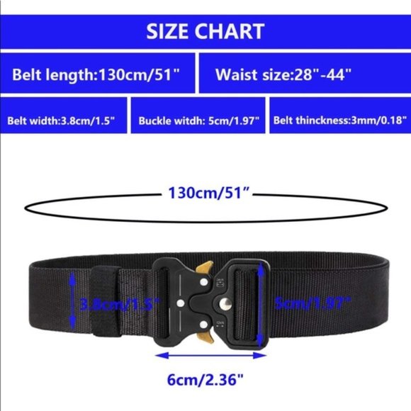 New 3-Pack Tactical Belt Military Heavy Duty Metal - Picture 6 of 7